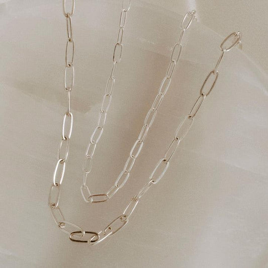 Sterling Silver Paperclip Necklace