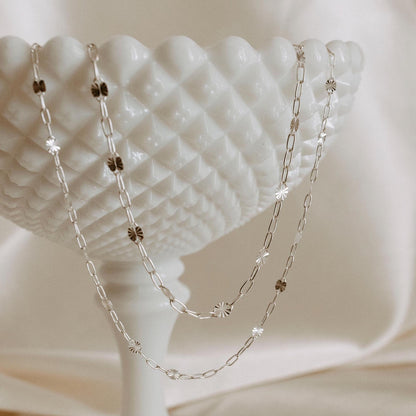 Sterling Silver Sequin Necklace