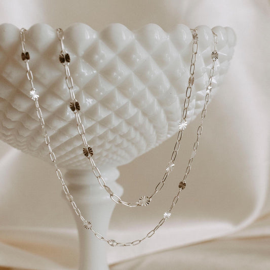 Sterling Silver Sequin Necklace