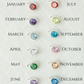  Sterling Silver Birthstone charms