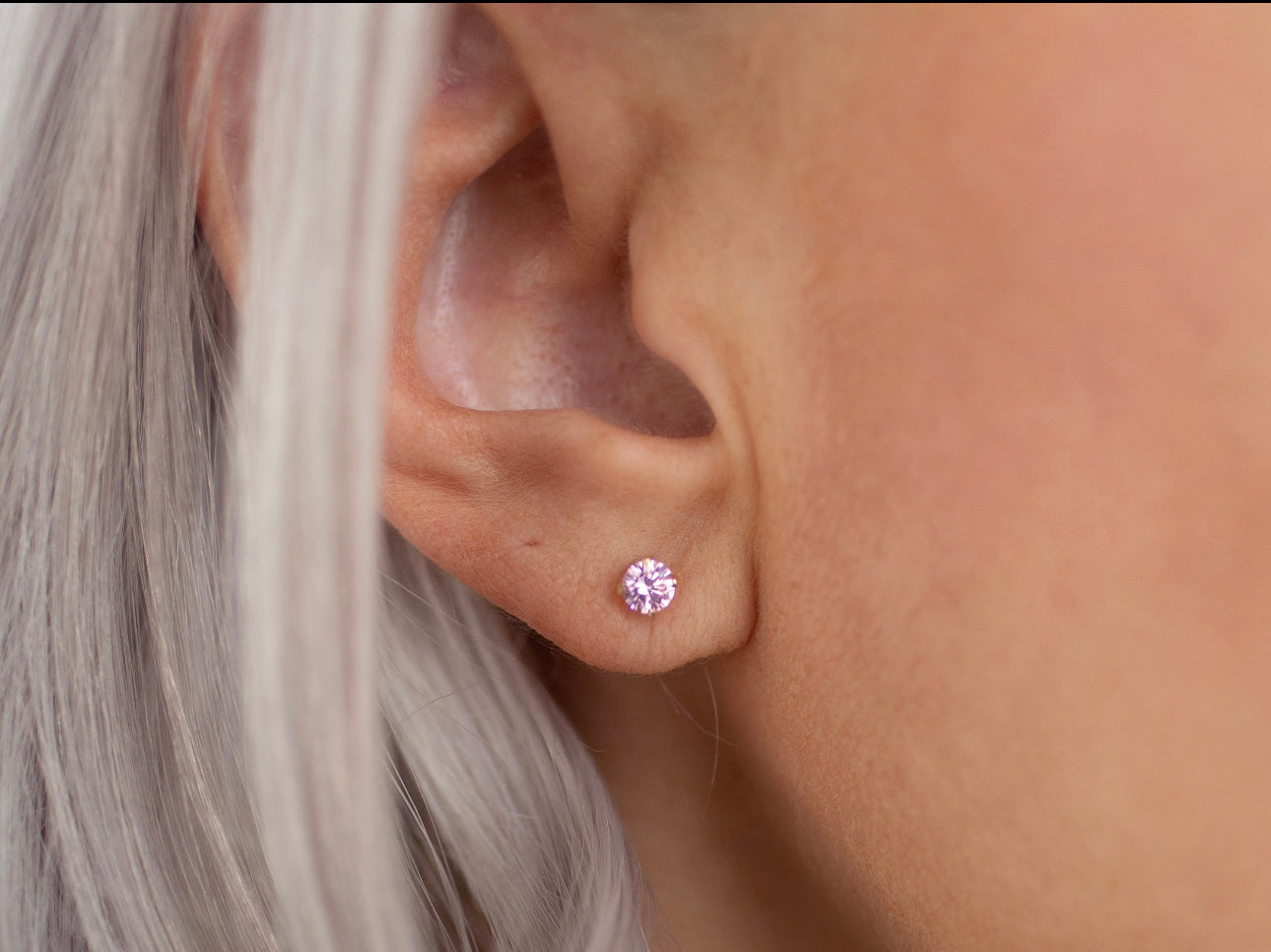 Pink Stud Earrings