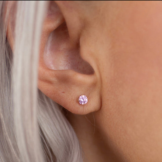 Pink Stud Earrings