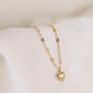 Tiny Heart Necklace With Gold