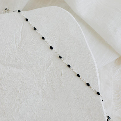 black enamel chain