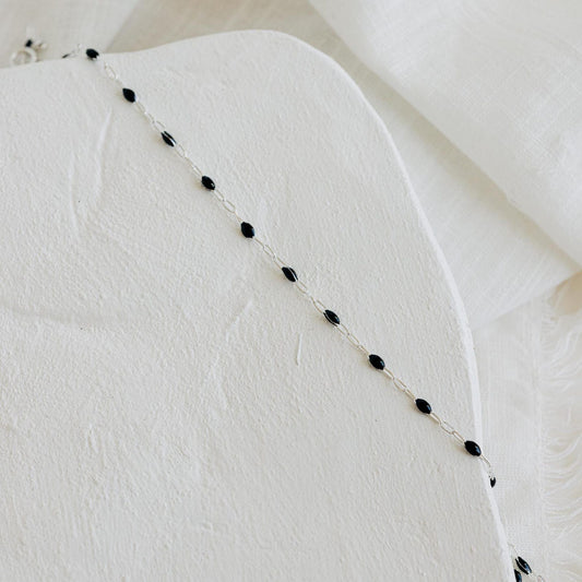 black enamel chain