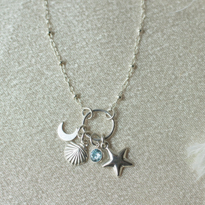 charm necklace sterling silver