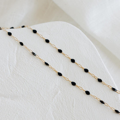 enamel layering necklace