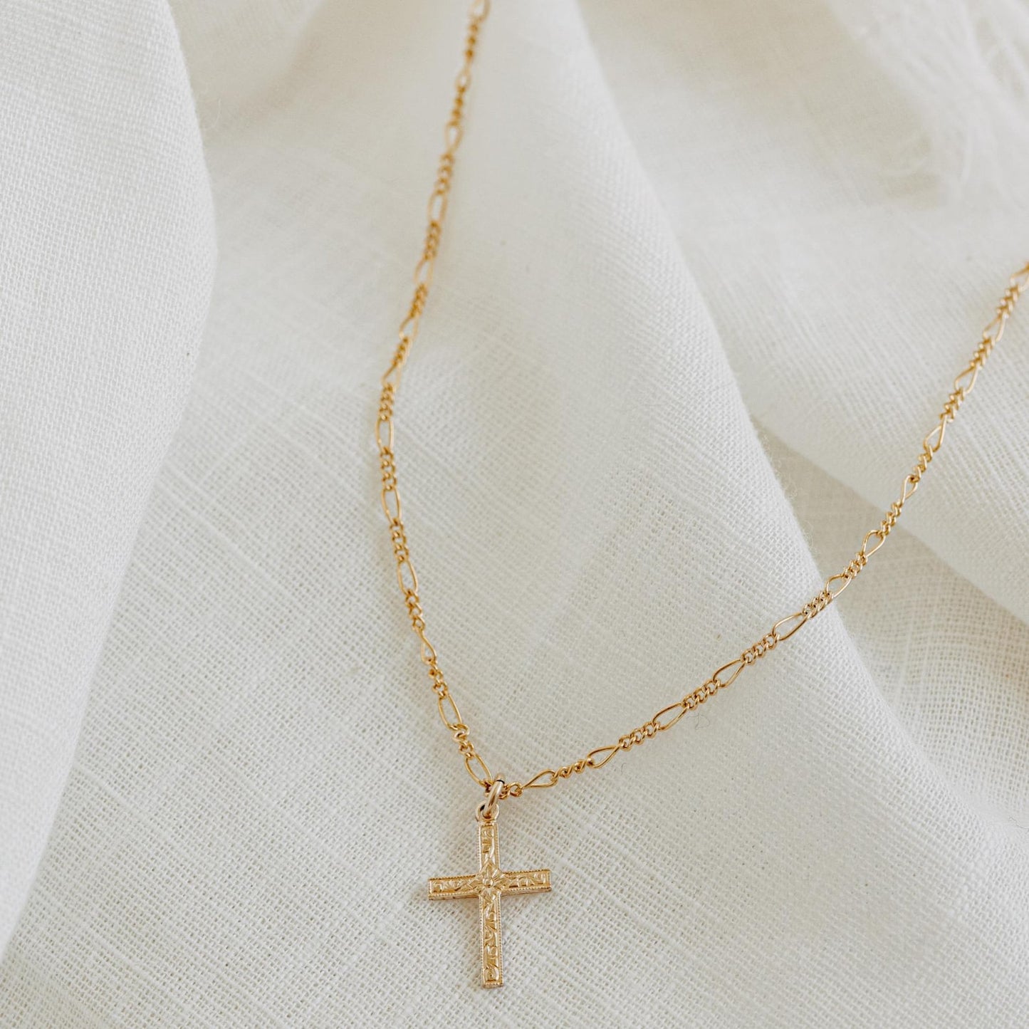 gold-filled-floral-cross-necklace
