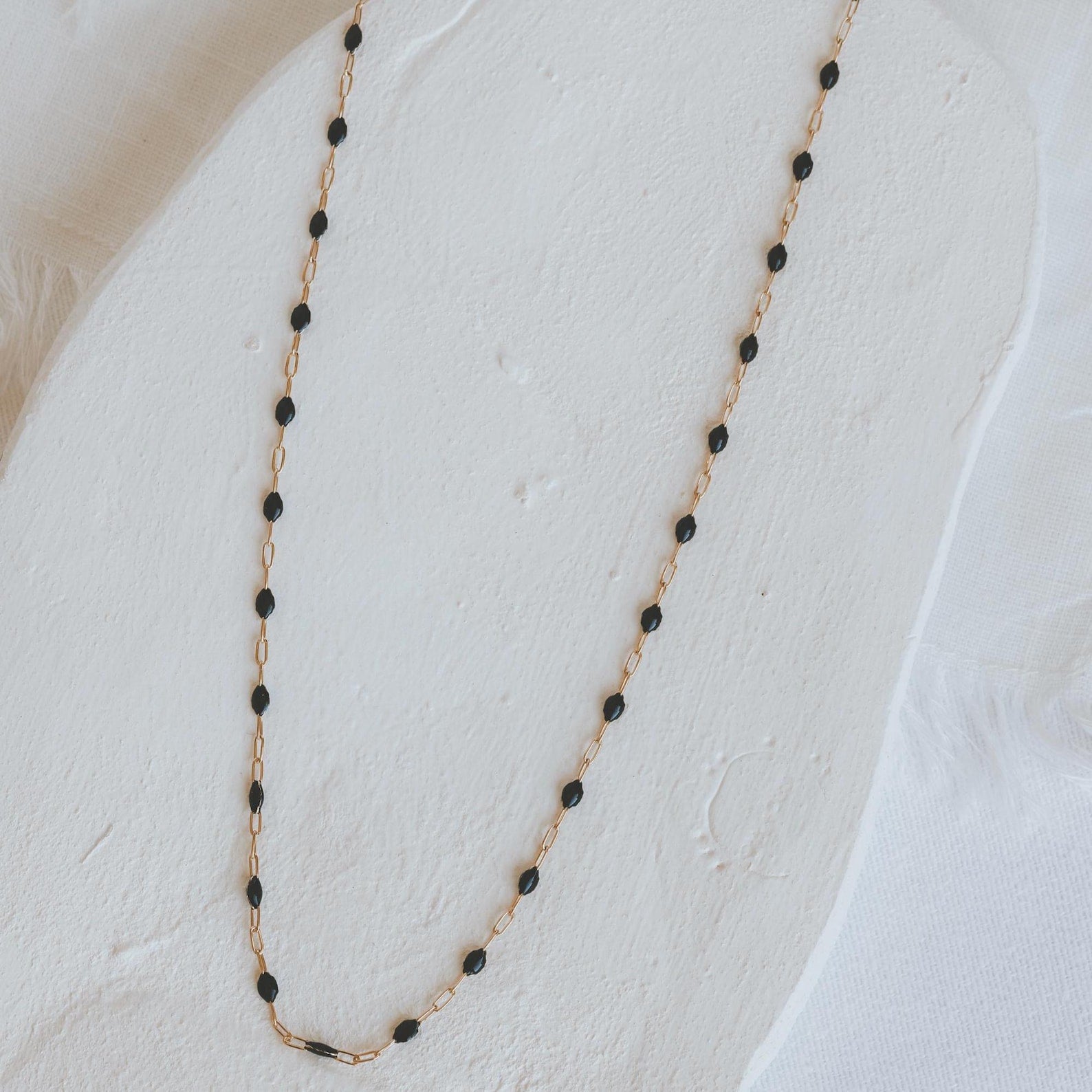gold filled enamel necklace