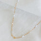 gold filled white enamel necklace