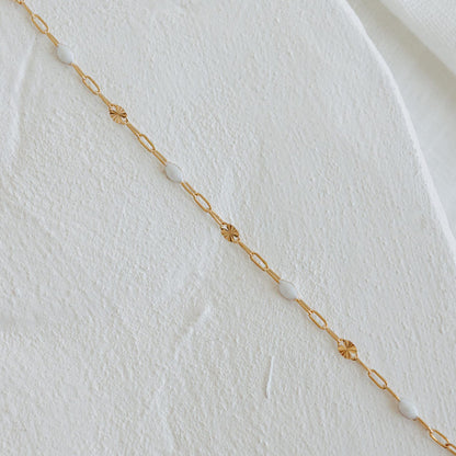 gold filled white necklace