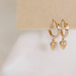 heart hoop earrings gold