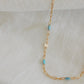 Aqua Starlight Enamel Necklace