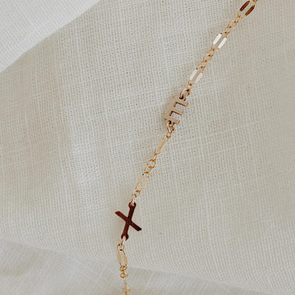 Gold Minimal Letter Necklace