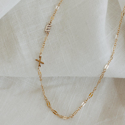 Gold Minimal Letter Necklace