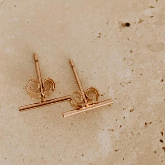 Rose Gold Line Earrings