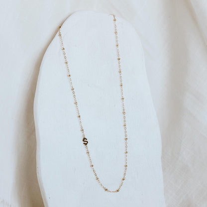 Gold Minimal Letter Necklace