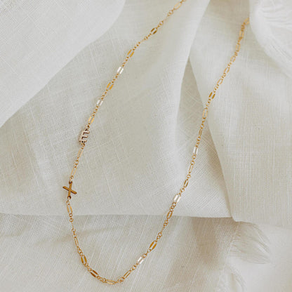 Gold Minimal Letter Necklace