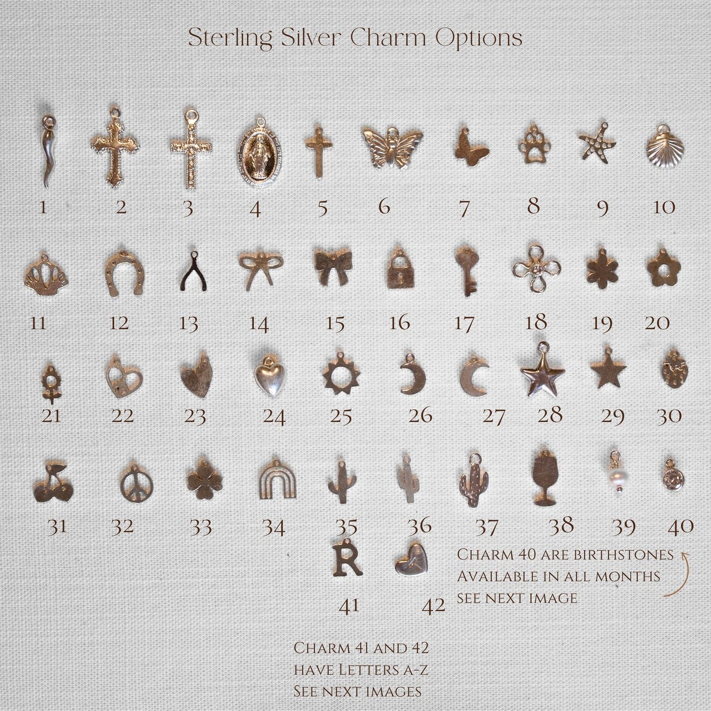 Sterling Silver Medium Charm Necklace