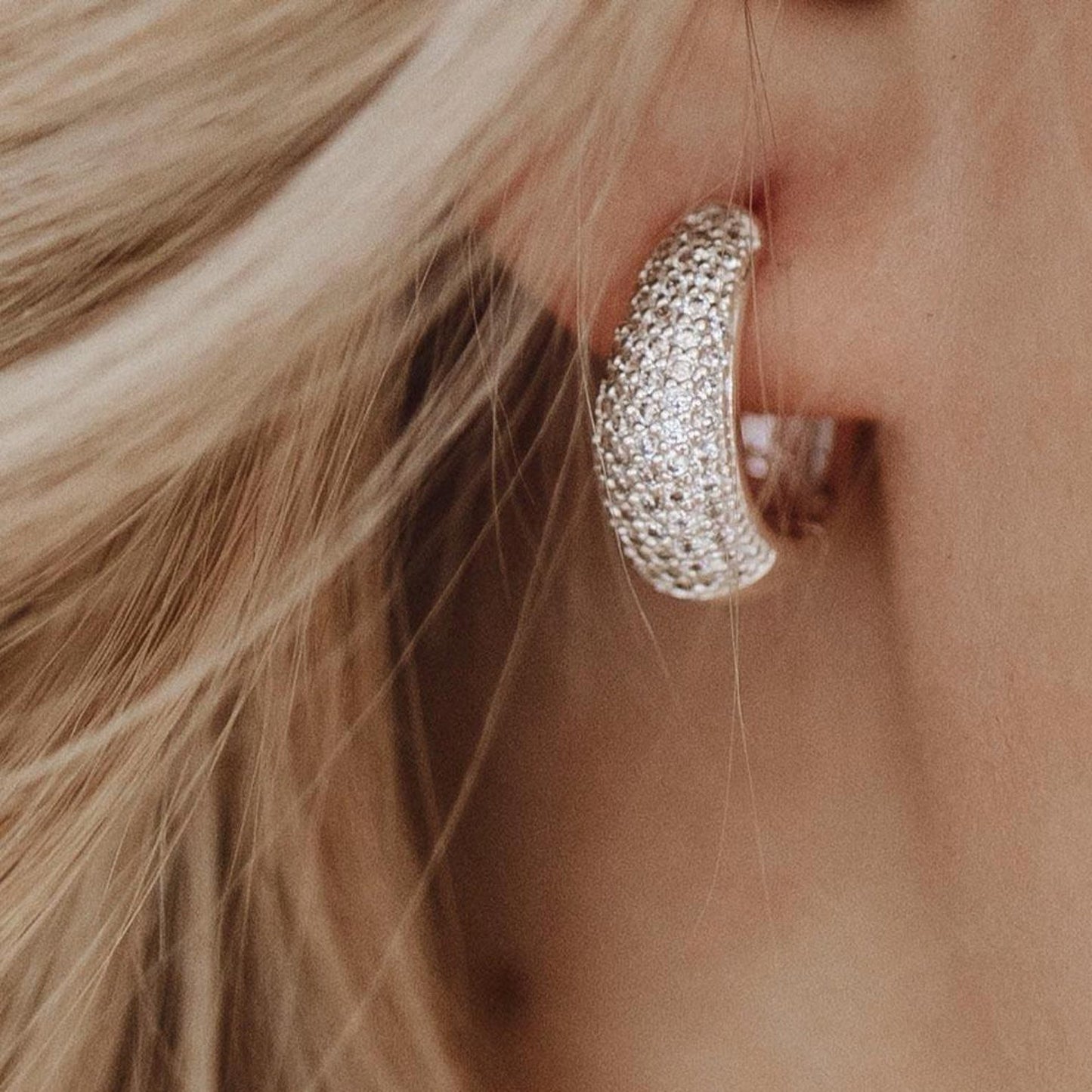 Sterling Silver Chunky Hoops