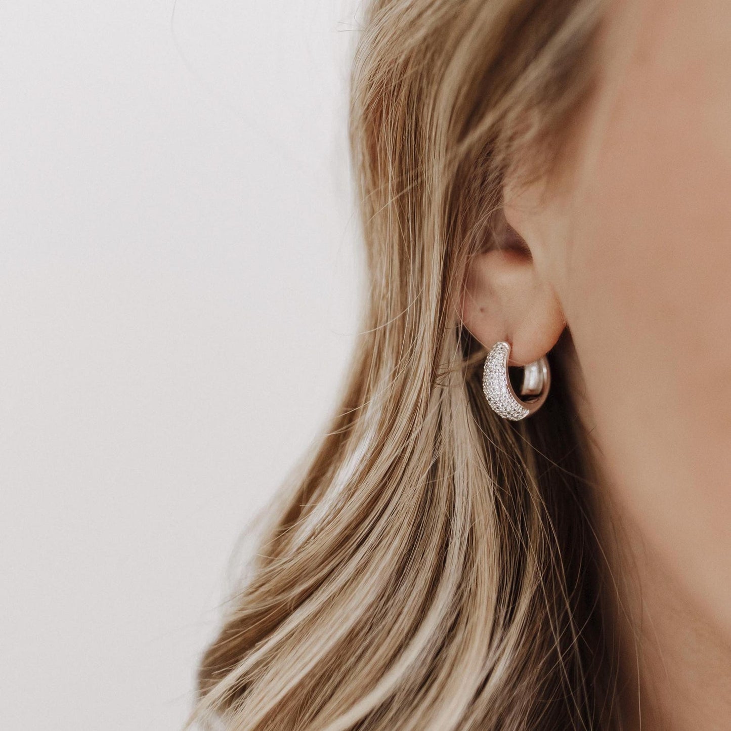 Sterling Silver Chunky Hoops