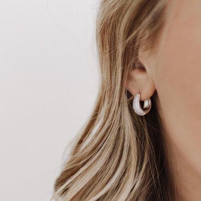 Sterling Silver Chunky Hoops