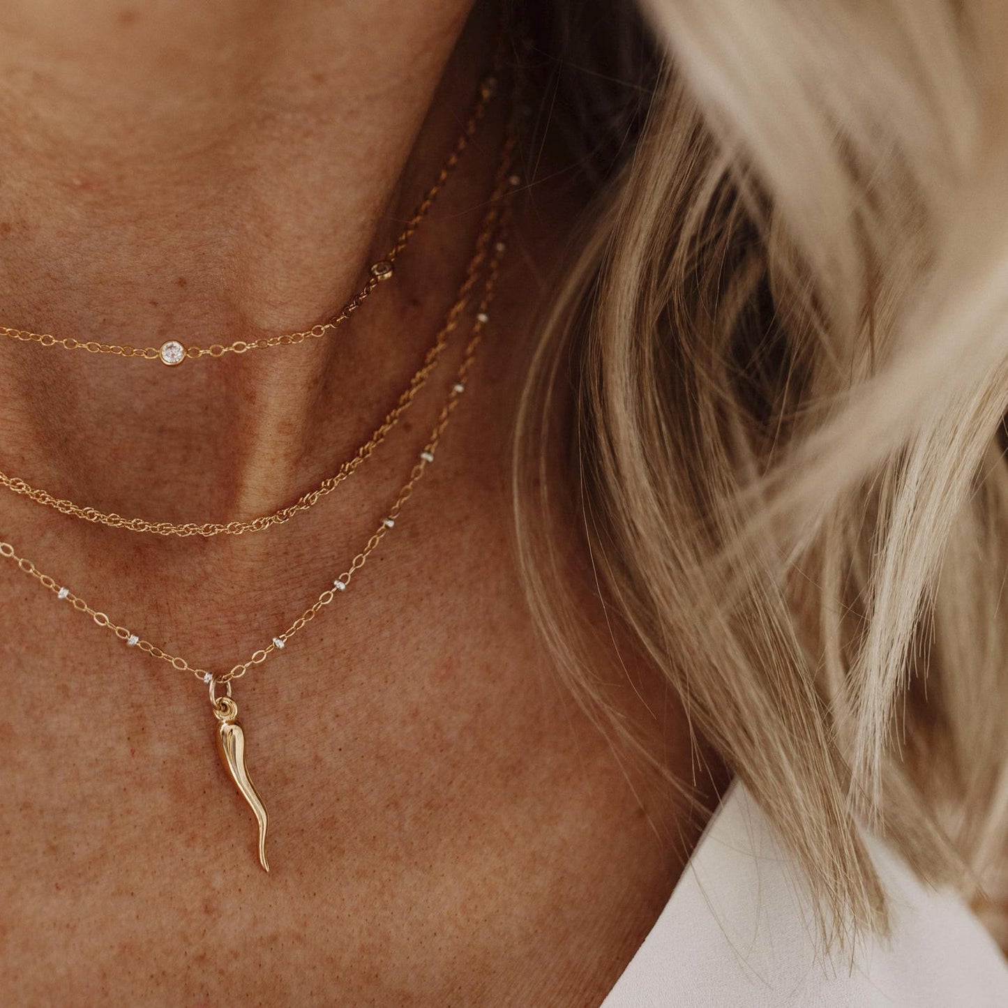 Italian Horn Necklace