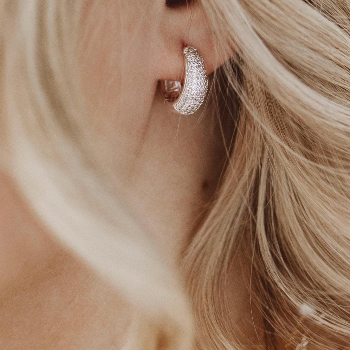 Sterling Silver Chunky Hoops