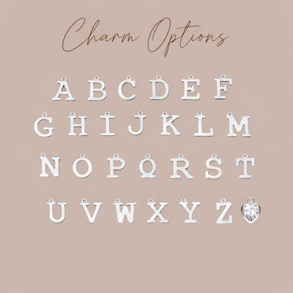 Everly Silver Pearl Initial Necklace