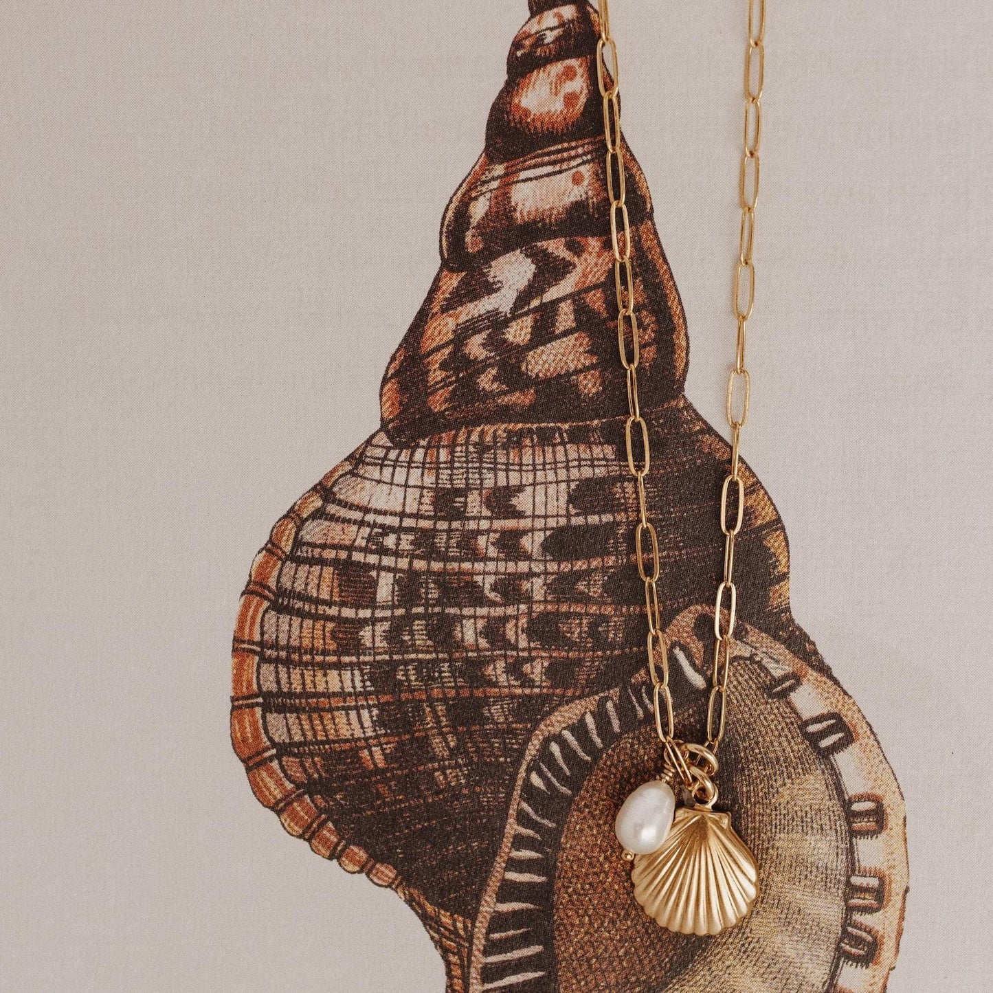 Coastal Pearl Shell Necklace