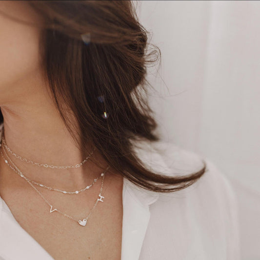 Silver Darling Initial Necklace
