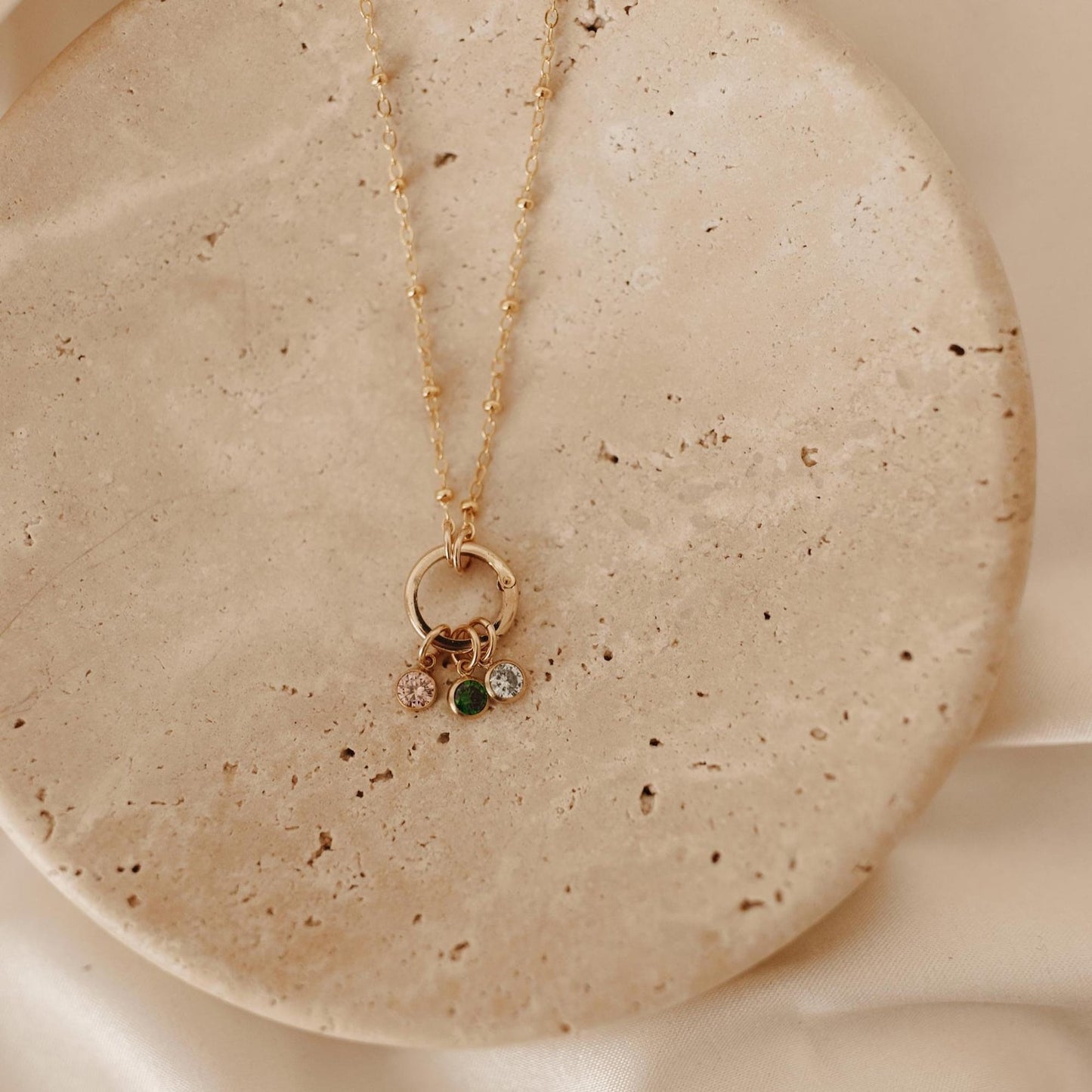 Birthstone Link Necklace