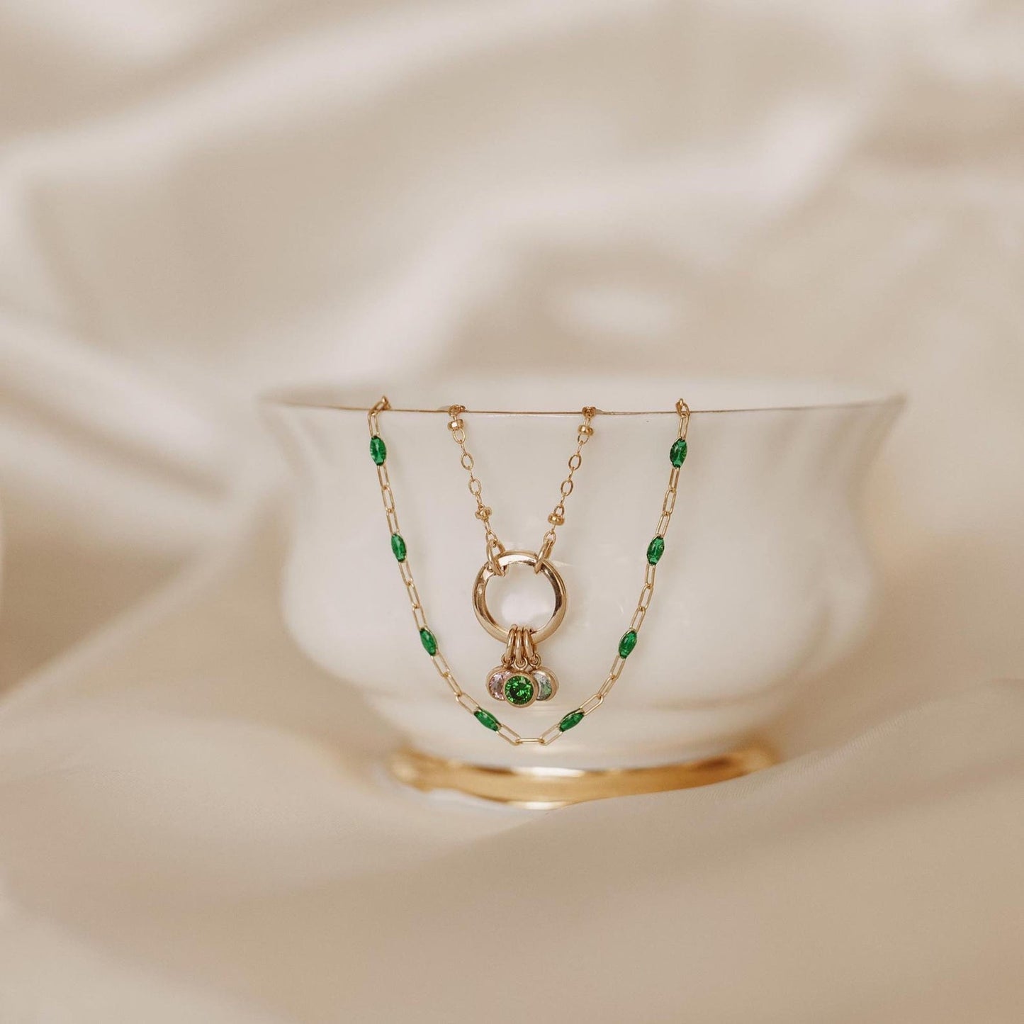Birthstone Link Necklace