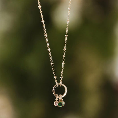Birthstone Link Necklace