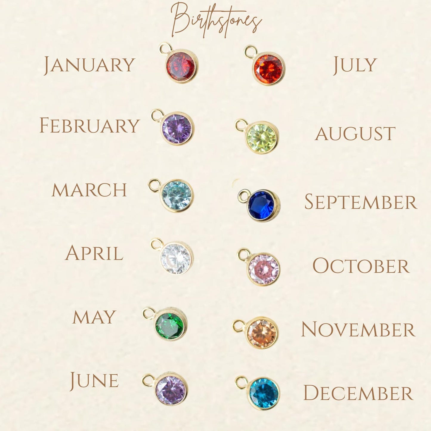 Birthstone Link Necklace