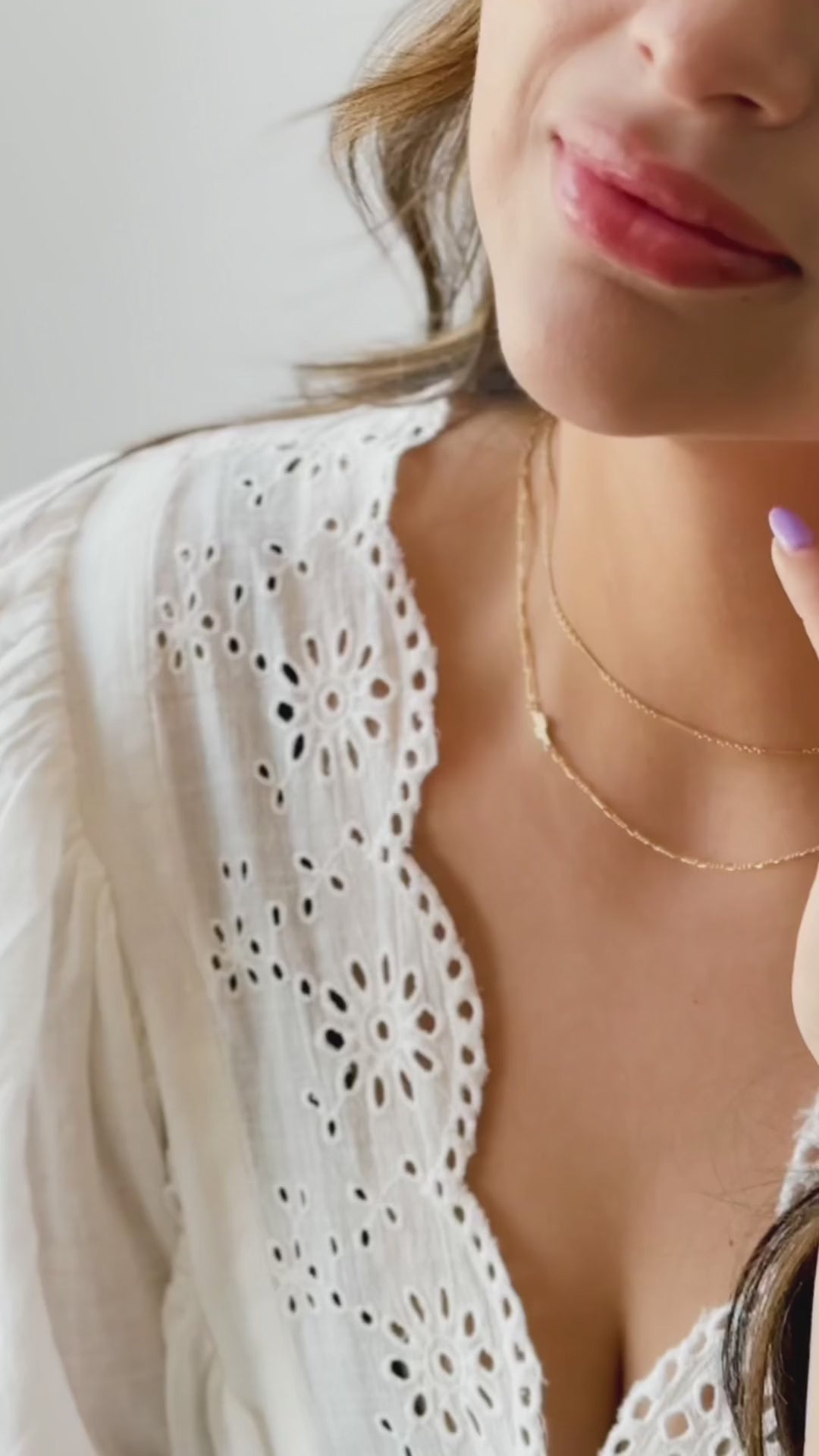 Dainty Sideways Saguaro Necklace