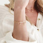  Gold Sterling Silver Paperclip Charm Bracelet