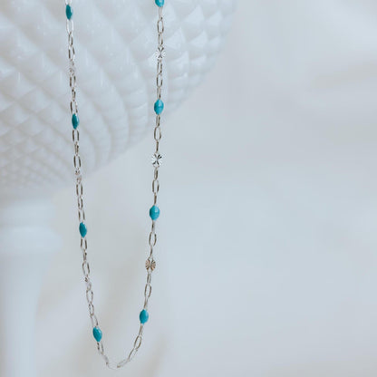 silver enamel necklace 