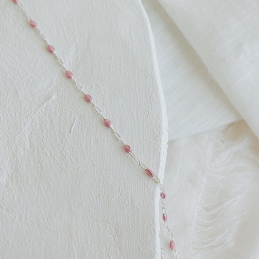 silver enamel necklace 