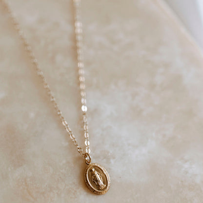 Small Virgin mary Necklace