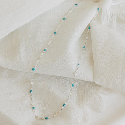 sterling silver enamel necklace 