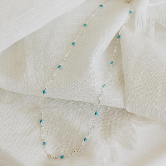 sterling silver enamel necklace 