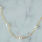 14k Gold Pearl Choker Necklace