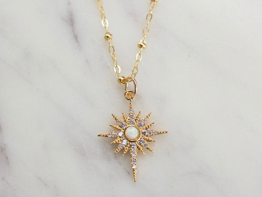 14k Gold Stardust Necklace