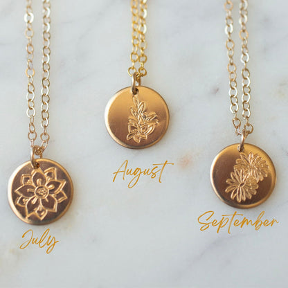 Birth Flower Necklace
