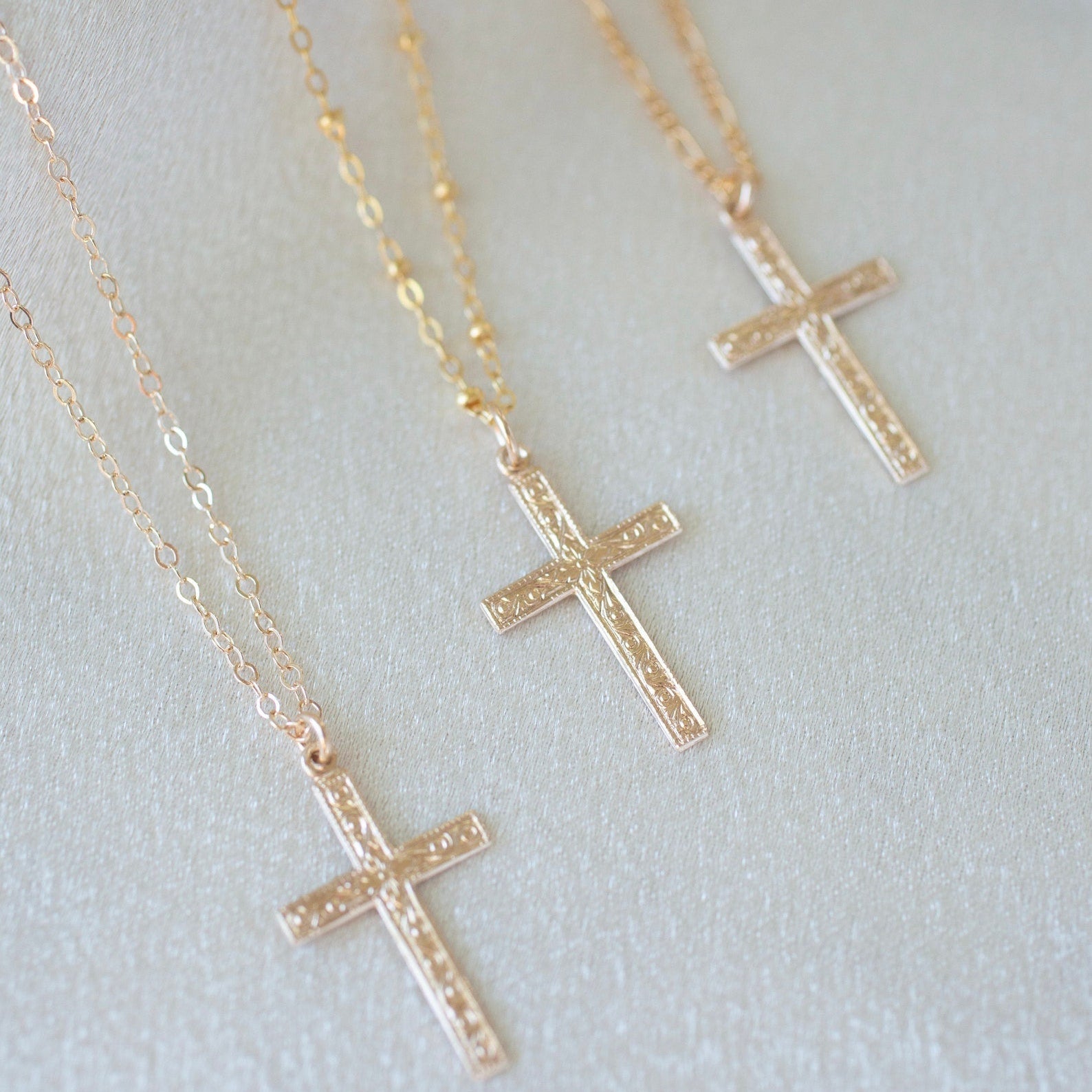 Floral Cross Necklace