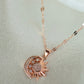 Rose Gold Solar Eclipse Necklace
