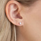 Gold Clear Stud Earrings For Women 