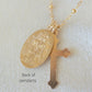 14k Gold Cross Mary Necklace 