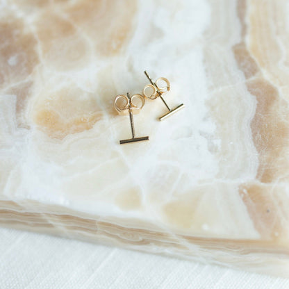 Gold Filled Line Earrings